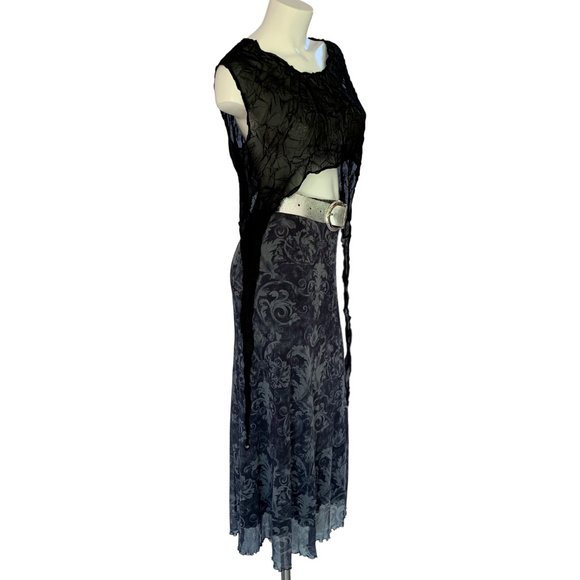 Stamped vintage contour wide leather saddle cinch buckle statement belt - S/M - Picture 6 of 12